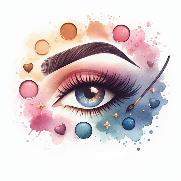иллюстрация логотипа блестящей тени для глаз