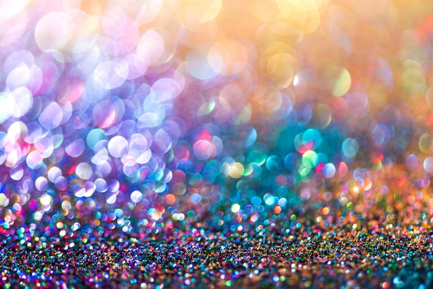 Glitter gold bokeh Colorfull Blurred abstract background for anniversary