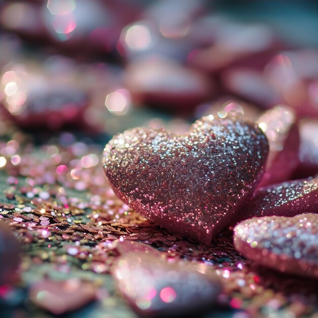 Photo glitter hearts confetti