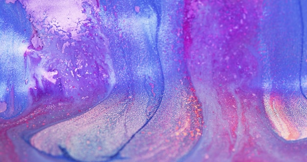 Glitter ink flow color fluid mix iridescent paint