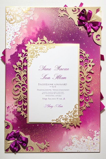 Photo glitter invitation card event celebration shimmer elegance design festive party glamorous s