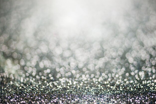 Glitter light abstract black bokeh light blurred background