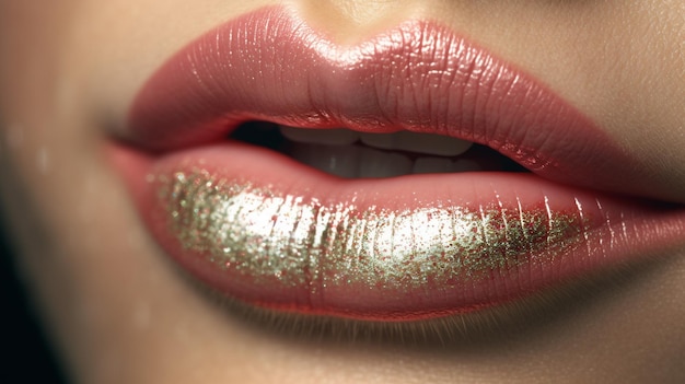 glitter lip HD 8K wallpaper Stock Photographic Image