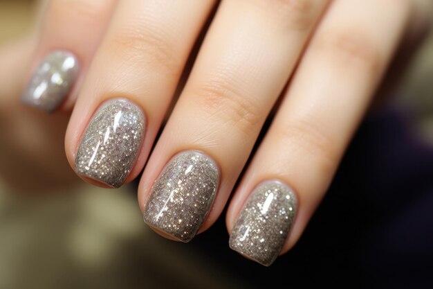 glitter nagelmanicure