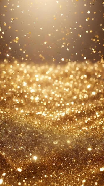 Glitter powder dust scatter golden sparkle background