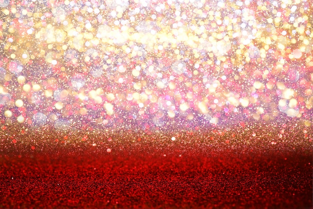 glitter red vintage lights texture bokeh abstract background. defocused  