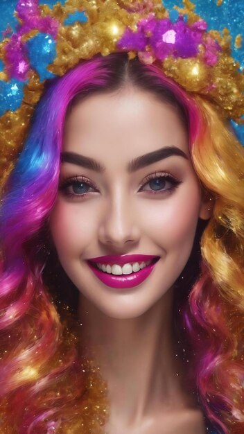 Glitter smile liquid super realistic use in your projects background