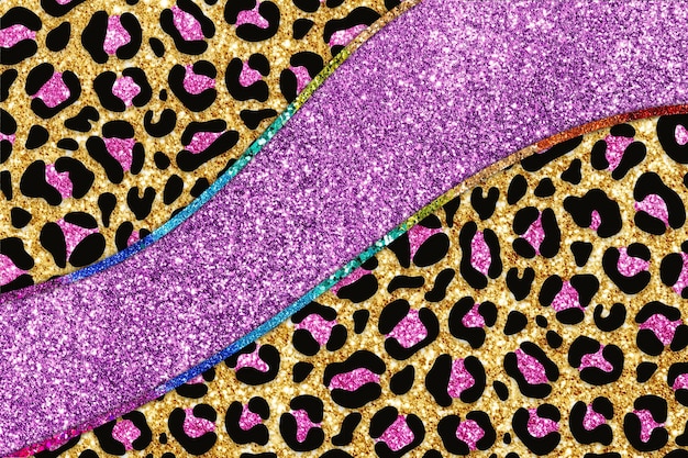 Glitter Cheetah Fabric Wallpaper and Home Decor  Spoonflower