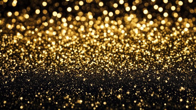 glitter vintage lichten zwart en goud luxe achtergrond