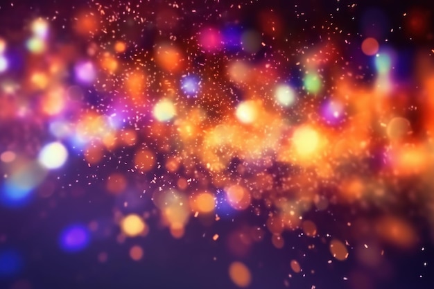 Glitter vintage lights background Abstract luxury background with shine particles Christmas light shine particles bokeh on colorful background