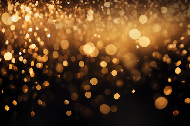 Photo glitter vintage lights background gold and black de focused