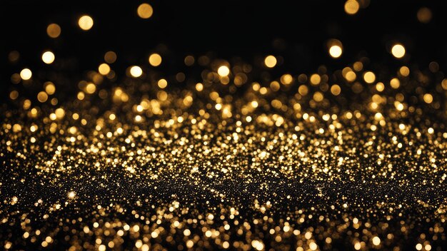блестящие винтажные огни черный и золотой роскошный фон