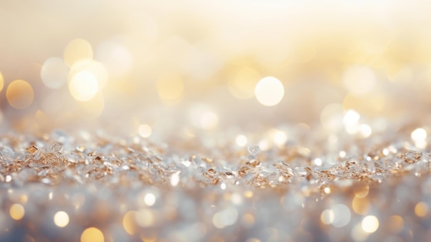 Glitter White bokeh texture