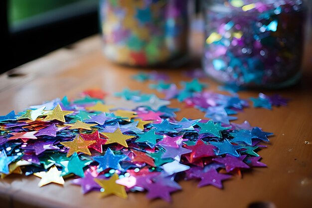 Glittering Confetti Stars