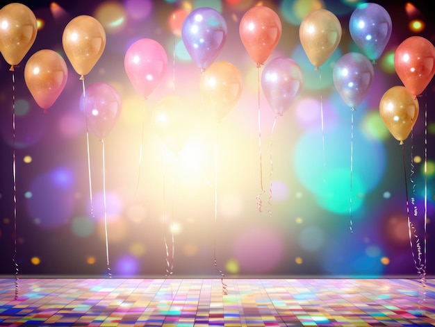 金属の輝きを帯びた輝かしい誕生日祝いのバナー