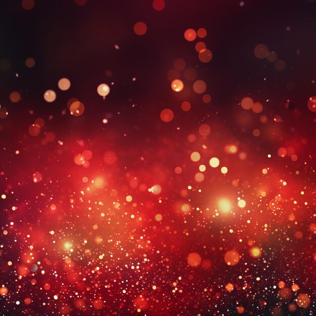 Glittering Lights Red Background