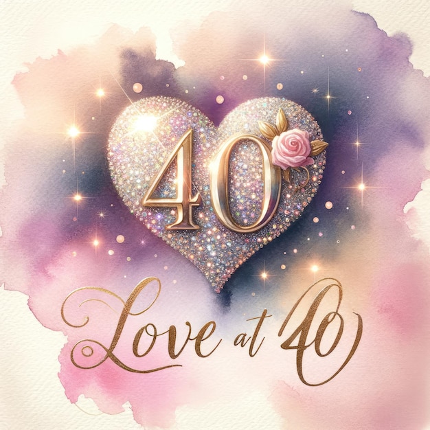 Photo glittering love celebrating 40 years