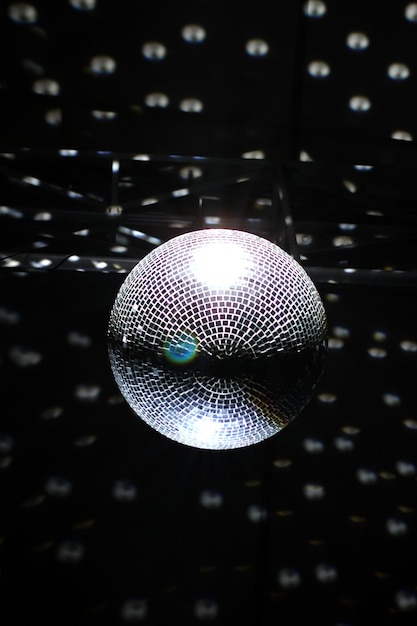 Glittering Mirrorball Bottom View Stock Photo