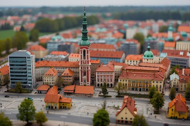 Photo gliwice silesia poland 1012024 miniature of cities in kolejkowo