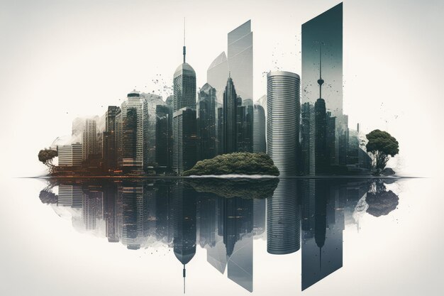 Global city financial center investment double exposure