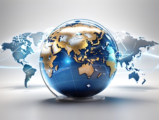 Глобальная коммуникация World Stock Illustration Globe Network