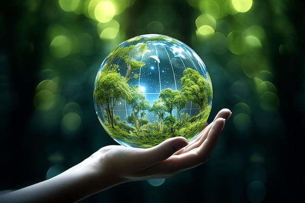 Global Guardians Hands Holding Globe Environment Concept