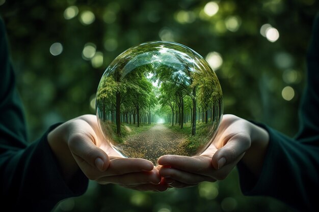 Global Guardians Hands Holding Globe Environment Concept