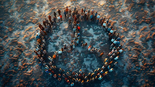 Photo global harmony ultra realistic peace rally on world population day diverse participants advocate