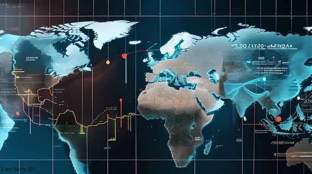 Photo global investment finance chartstock market business and exchange financial growth