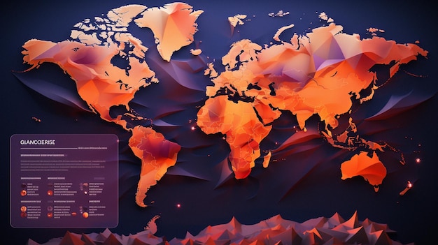 Фото Глобальная карта с указанием различных инициатив