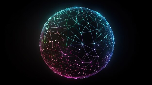 Photo global network connection concept generative ai