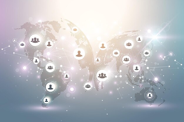 Photo global network connection concept illustration