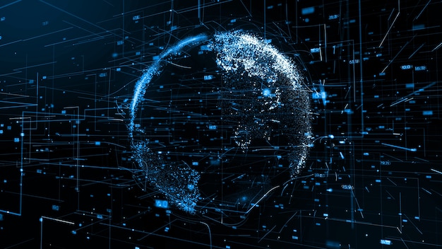 Foto visualizzazione della connessione di rete globale