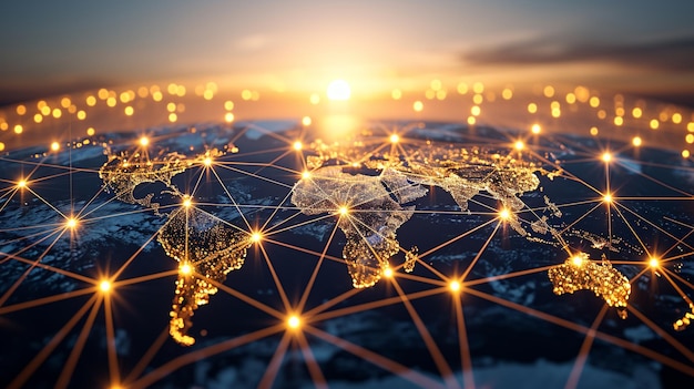 global network HD 8K wallpaper Stock Photographic Image