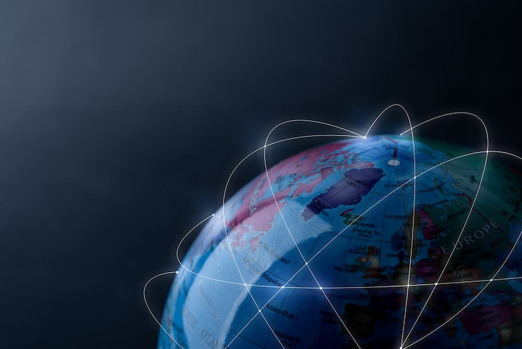 Photo global network for technology and future concept