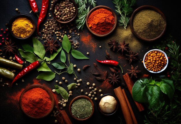 Global Spice Journey An Eclectic Selection on the Table Taste of Tradition A Blend of Spices Gracing