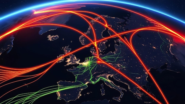 グローバル・ストラクチャー ネットワーク・データ・コネクション・コンセプト コンピュータ・ネットワーク インターネット・テクノロジー ビジネス・サイエンス