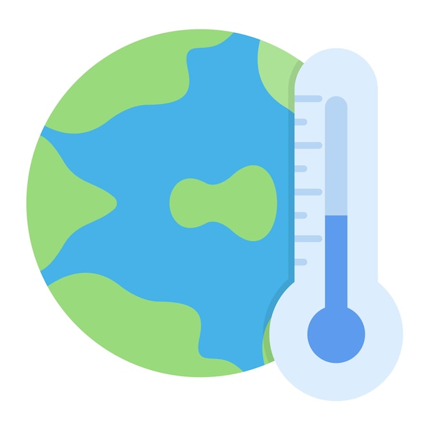 Foto illustrazione piatta del riscaldamento globale