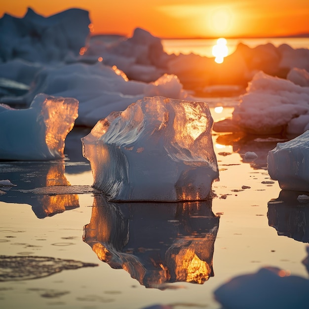 Global warming and melting glaciers