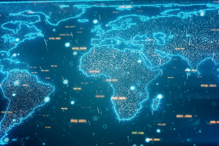 Photo global world map background
