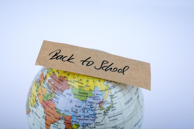 Photo globe and back to school title