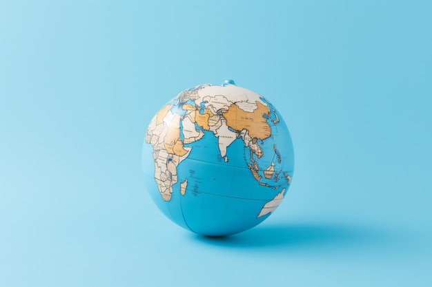 Globe on a Blue Background