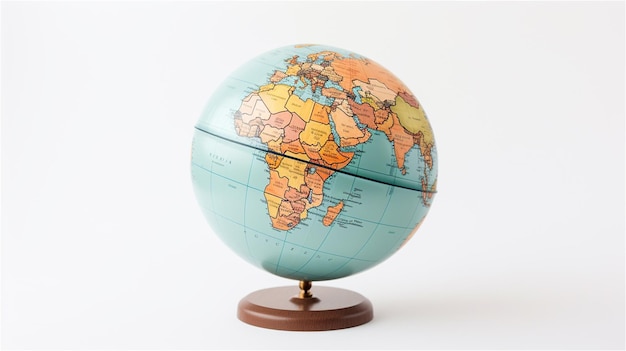 Photo globe isolated on white background with clipping path earth globe