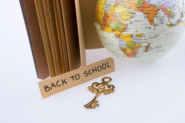 Globe key and back to school title