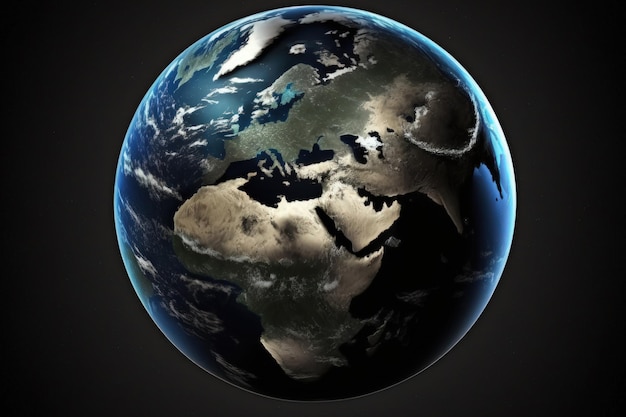 Globe of the planet Earth alone This images components were provided by NASA