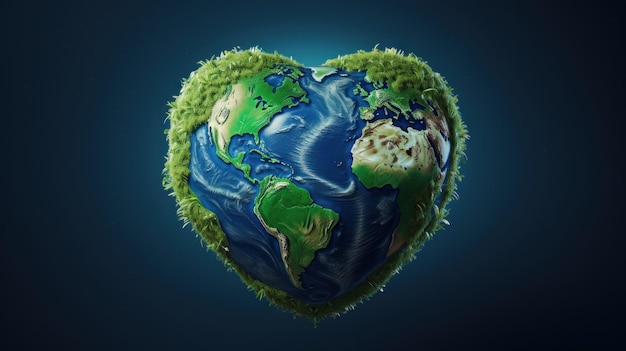 心臓の形をした地球