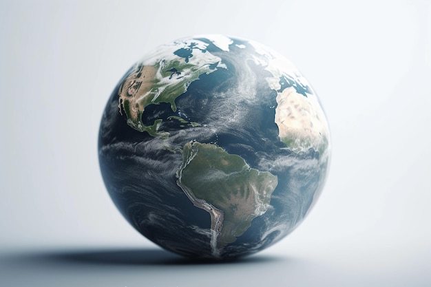 A globe on white background