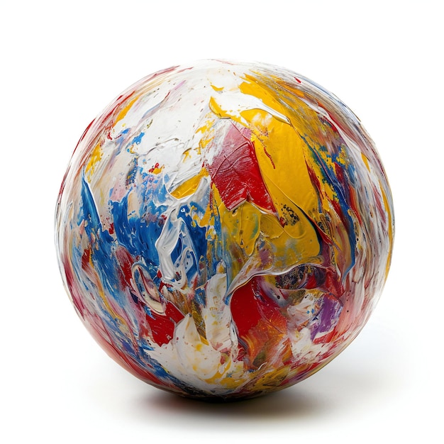 Photo a globe with the colors of the flag of catalonia