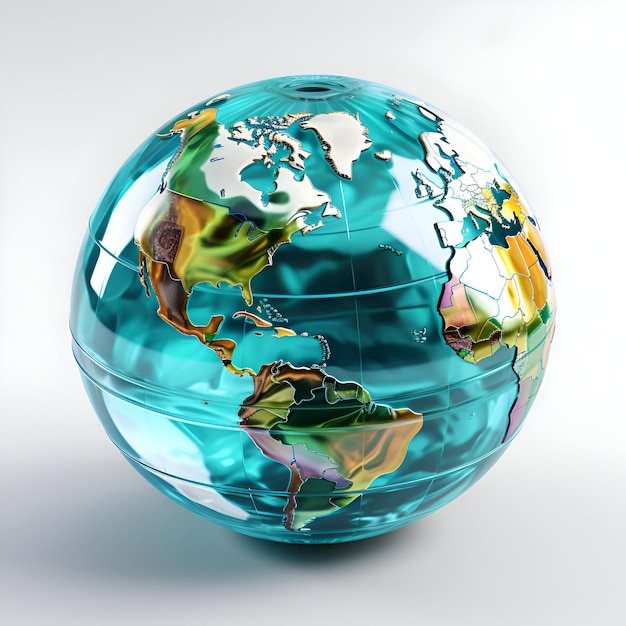 Photo globe with continents and oceans elements of this image furnished by nasa