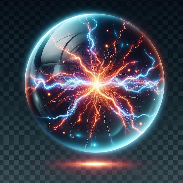 a globe with a lightning bolt on it